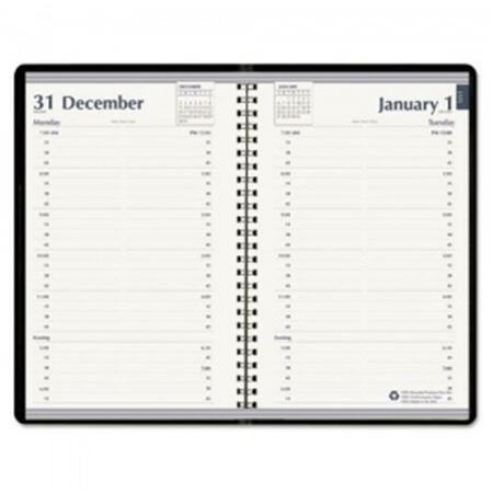 HOUSE OF DOOLITTLE Daily Appointment Book- 15-Minute Apppointments- 5 x 8- Black- 2014 28802